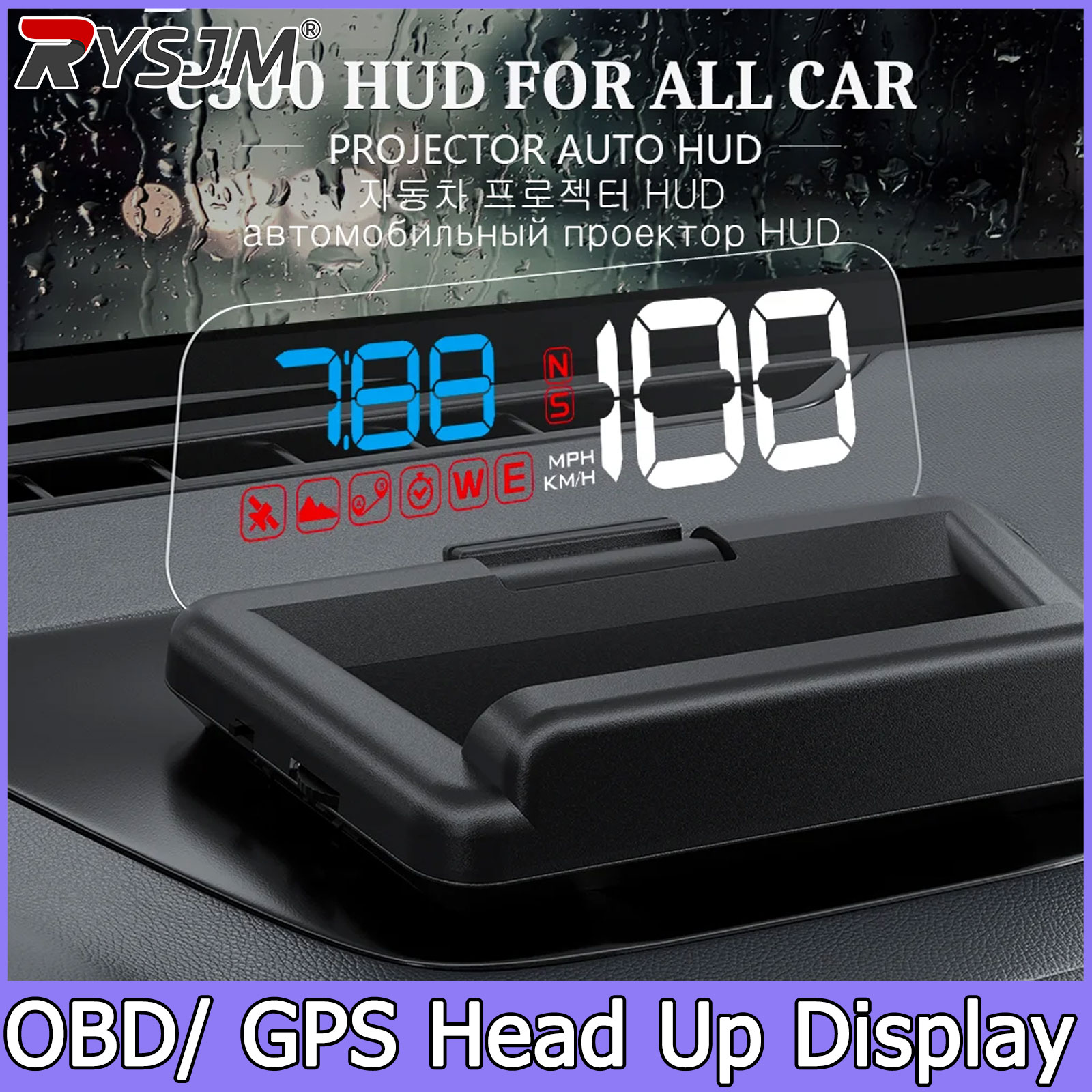 C500/T900, OBD/GPS HUD Автомоб – обзор и цена Anemometer Wind Speed